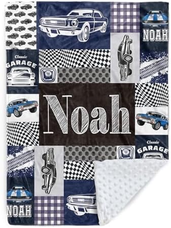 Personalized Car Blanket for Kids with Custom Name 1