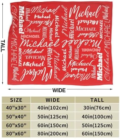 Personalized Baby Name Blanket 30x40 Custom Throw