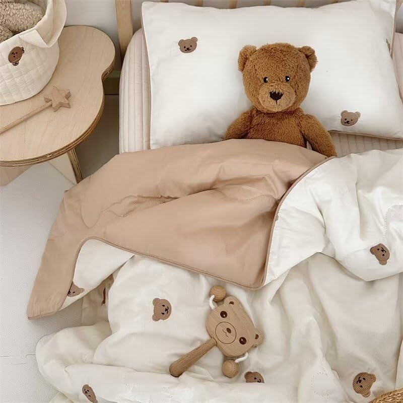 BuLuTu Soft Washed Cotton Baby Quilt Blanket for Girls and Boys