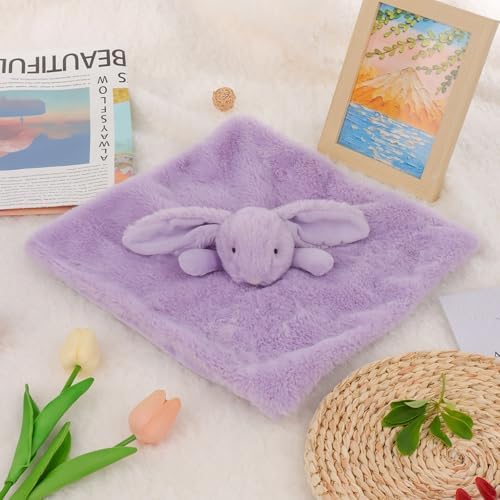 Apricot Lamb Purple Bunny Security Blanket 1