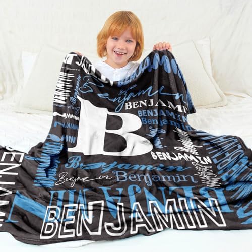 Novgarden Personalized Flannel Blanket with Initial