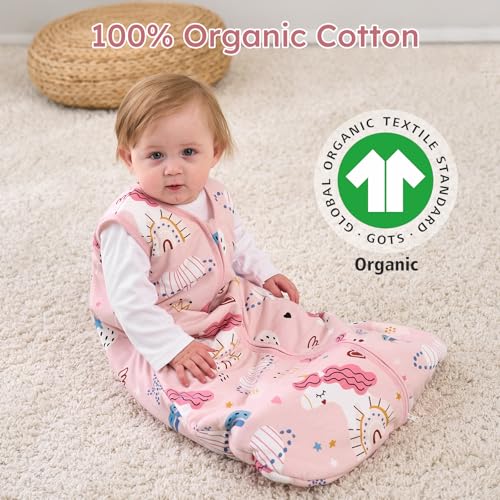 Yoofoss 0-6 Months Sleep Sack 15 Tog Organic Cotton Blanket