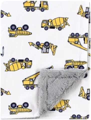 Hudson Baby Plush Blanket with Furry Binding One Size