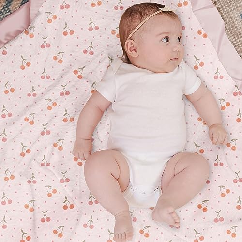 JuJuBe x Studio Oh Baby Essentials Reversible Blanket - Cherry Cute