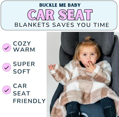 Buckle Me Baby Car Seat Blanket - Cozy Warm Sherpa Cover