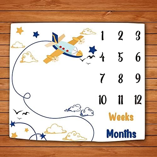Baby Memory Blanket with Milestone Photos 48x40 Inch