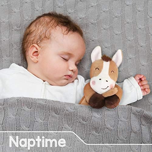 Baby Aves Horse Lovey Security Blanket - 13x13 inches Brown 1