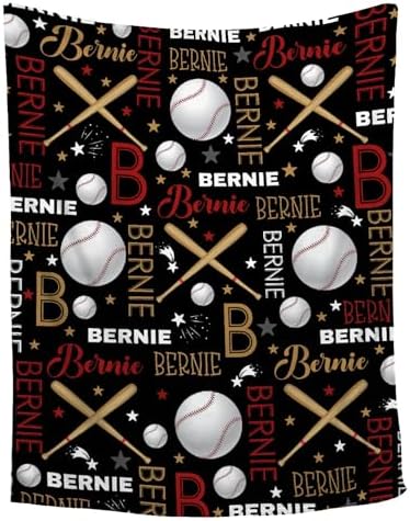 Custom Baseball Name Blanket - 30x40 Toddler Size