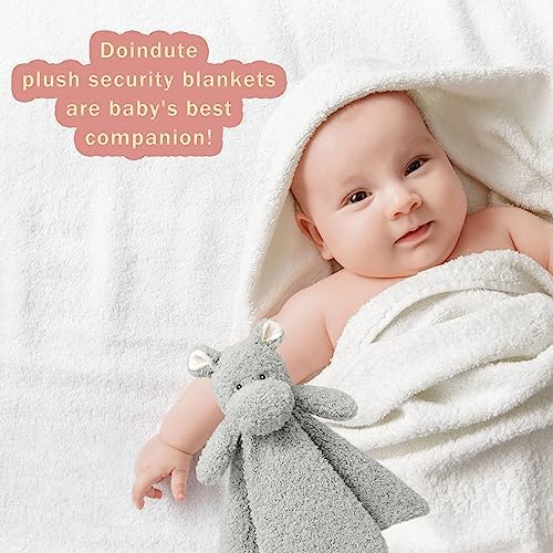 Doindute Baby Hippo Security Blanket 14 Inches Plush Stuffed Animal 1
