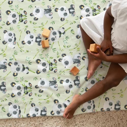 Cute Panda Bear Mink Baby Blanket with Dotted Backing 1