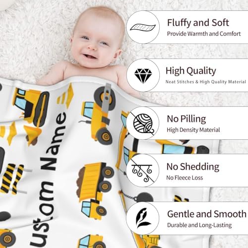 Personalized Baby Blanket with Name for Newborn