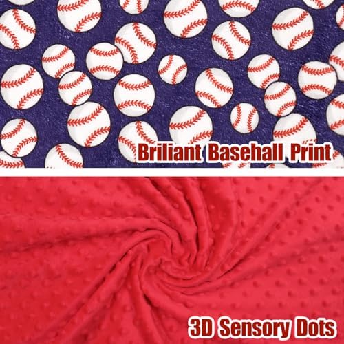 Vansolinne Baseball Blanket for Boys 265x40 Inches