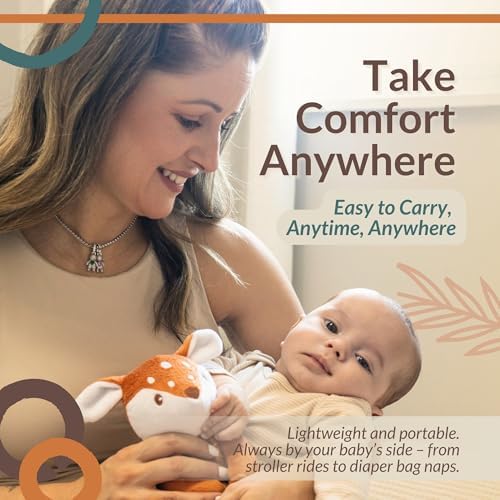 FAWNEST Baby Lovey Security Blanket - Plush Stuffed Animal with Pacifier Holder 1