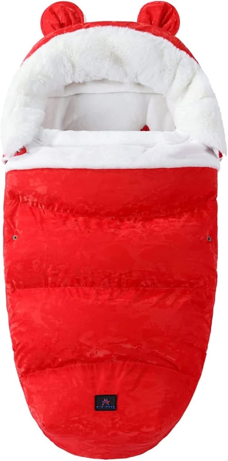 KFLING Baby Sleeping Bag Thickened Velvet Warm Winter Footmuff