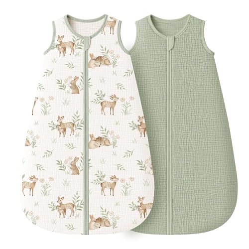 Konssy 2-Pack Baby Sleep Sack 0-6 Months