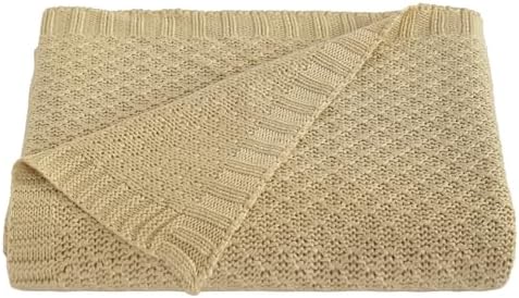 NTBAY Bamboo-Derived Rayon Toddler Blanket - Khaki 30x40 Inches