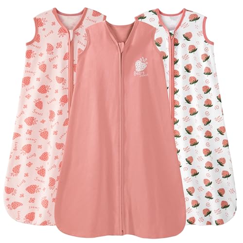 Unnivoll Baby Sleep Sack 18-24 Months 3 Pack Strawberry 05 Tog