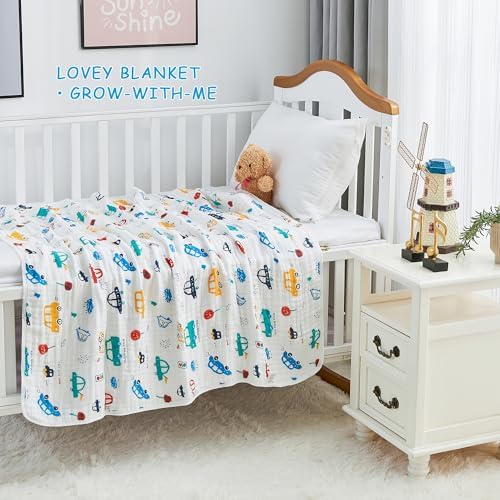 ROSE FEATHER 6-Layer Muslin Baby Blanket Cozy Swaddle 43x43 Inch