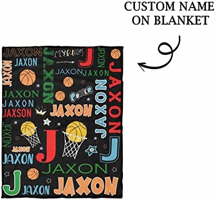 YESCUSTOM Personalized Basketball Throw Blanket for Kids
