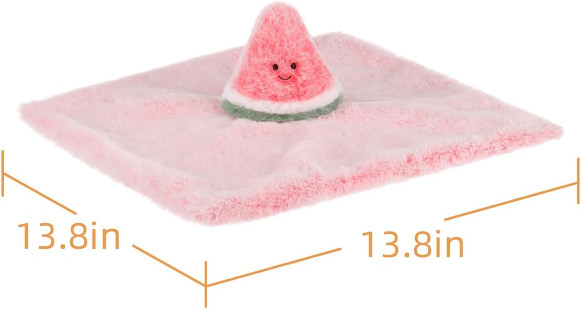 Apricot Lamb Watermelon Pattern Baby Lovey Blanket