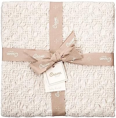 Crane Baby Oatmeal Boho Knit Blanket 30x40