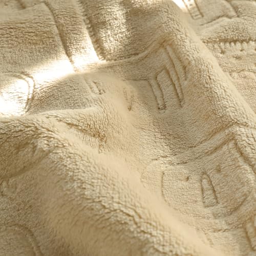 BORITAR 3D Printed Animal Baby Blanket Khaki 30x40 Inch