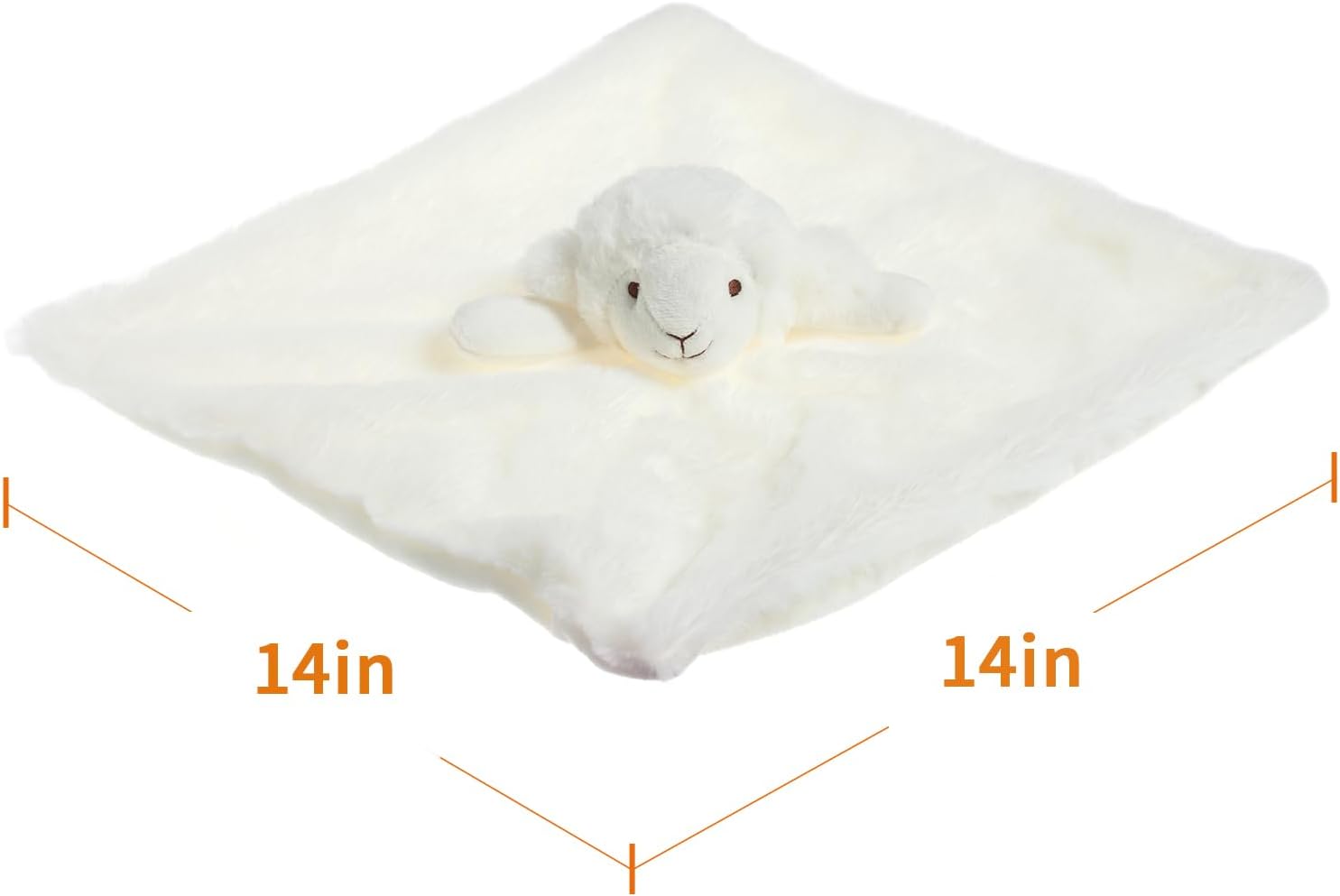 Apricot Lamb 14 Inch White Lamb Security Blanket