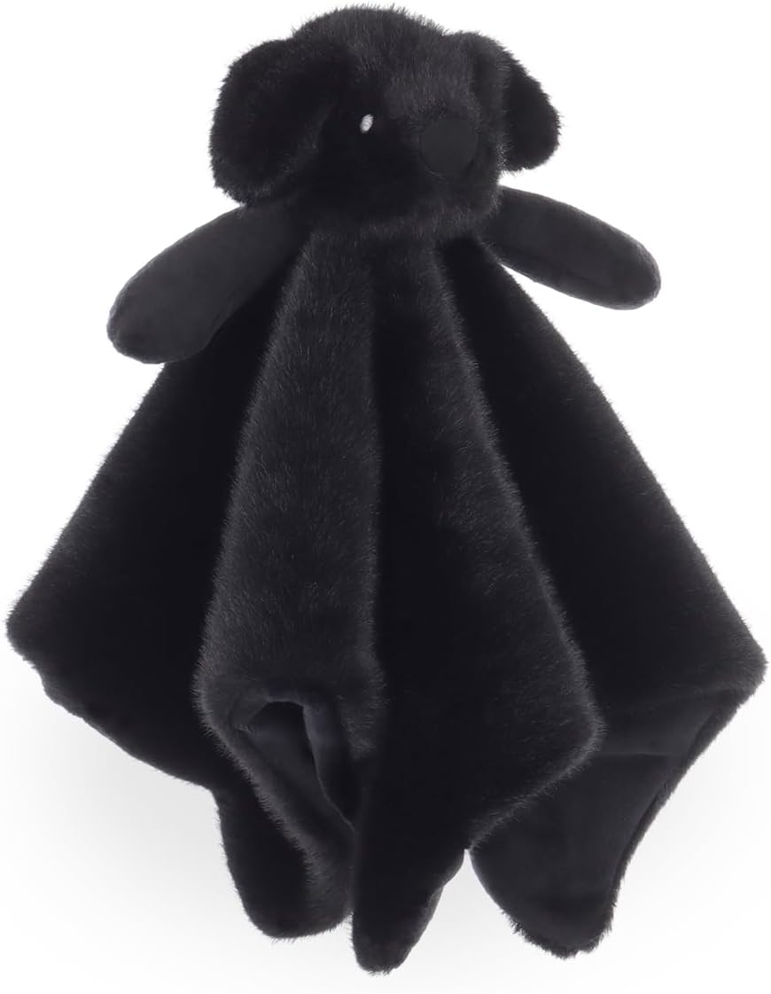 Apricot Lamb 14-Inch Black Labrador Security Blanket for Babies