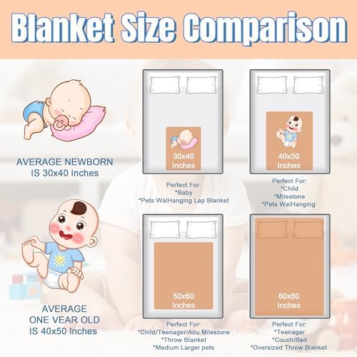 Personalized Baby Blanket with Name for Girls and Boys