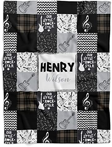 Personalized Baby Name Music Blanket with Custom Design