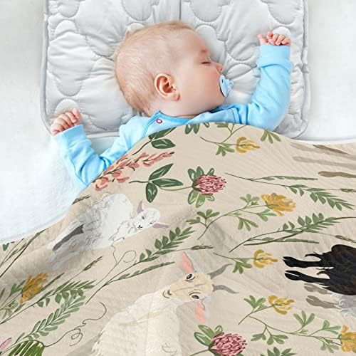 Pigsaly Cute Animal Flower Baby Blanket 30x40 Inch