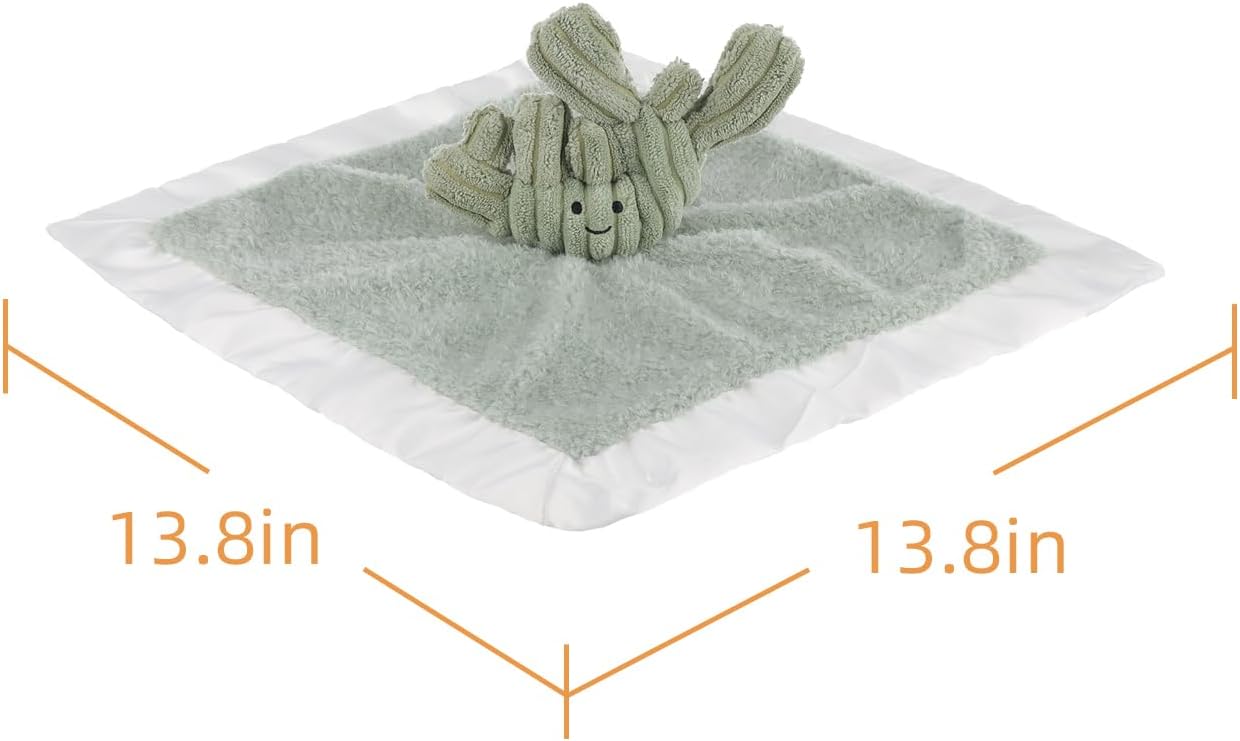 Apricot Lamb Cactus Blanket Soft Lovey for Babies 1