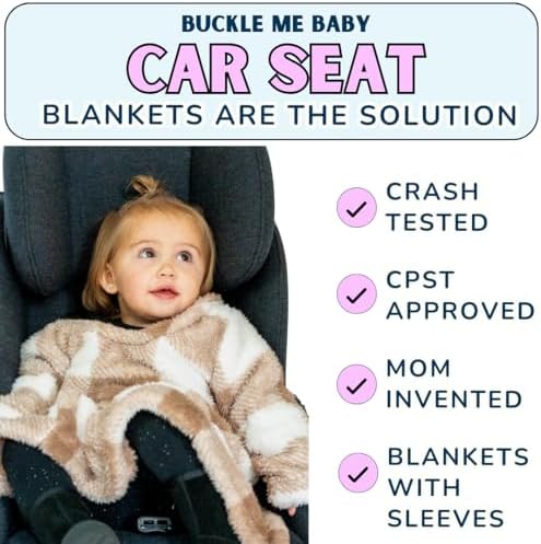 Buckle Me Baby Car Seat Blanket - Cozy Warm Sherpa Cover