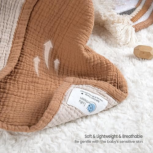 Lulu Moon Muslin Baby Blanket - 47x47 Caramel