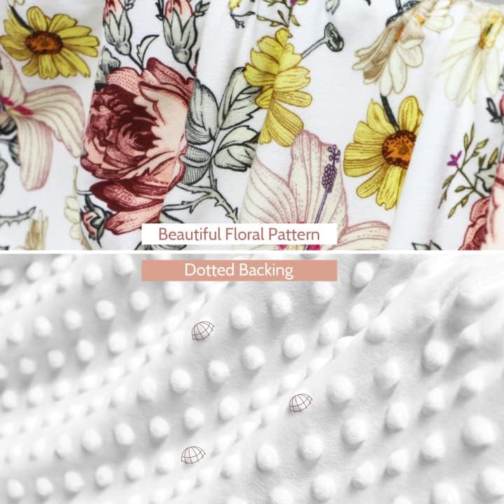 HNHUAMING Floral Baby Blanket - 30 x 40 Inch