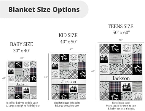 Custom Name Baby Blanket Soft Minky Dot Design