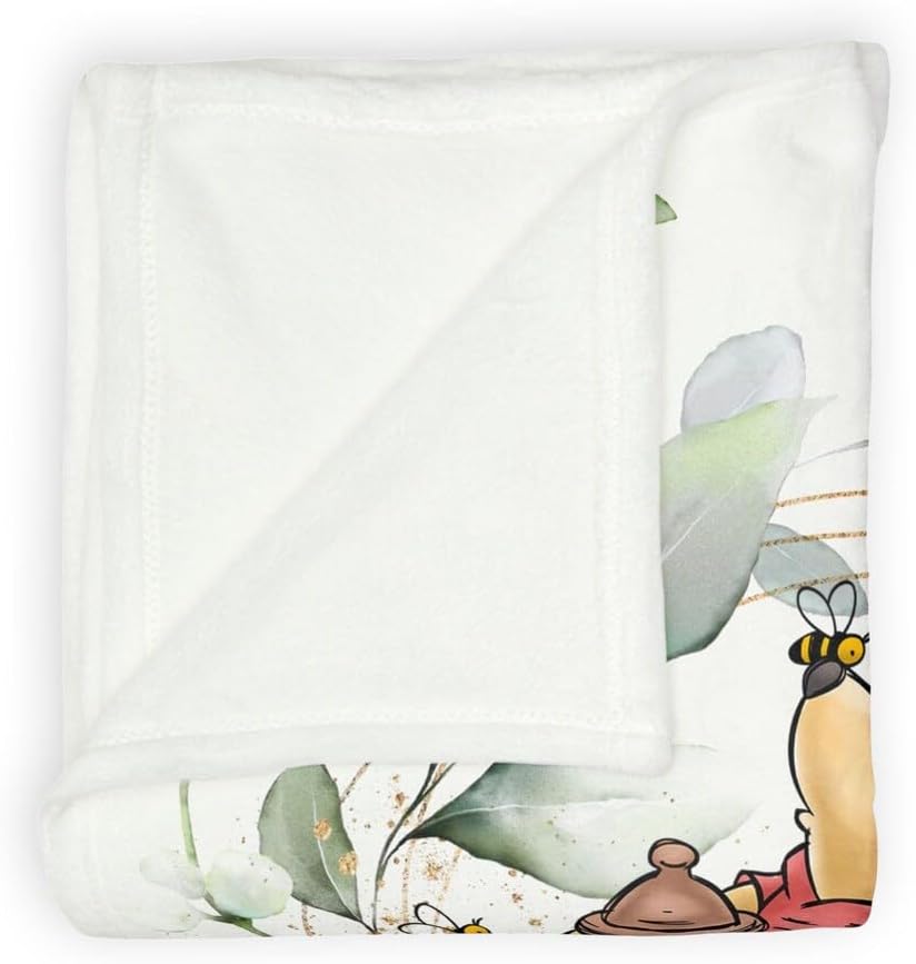 Custom Classic Pooh Bear Blanket with Name