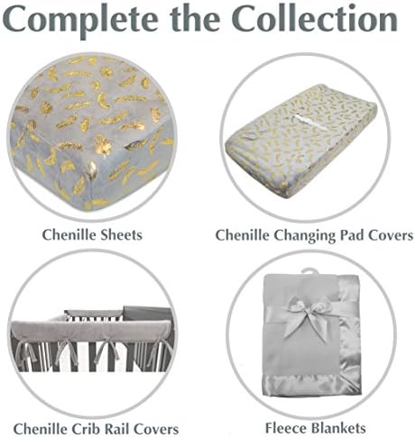 American Baby Company Fleece Blanket with Satin Trim Gray 30x40