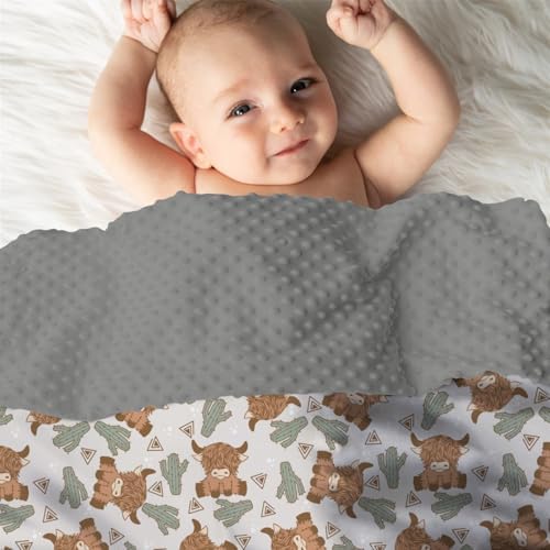 Mink Baby Blanket for Boys - Cactus Gray