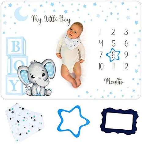 Amity Baby Monthly Milestone Blanket for Boy 1