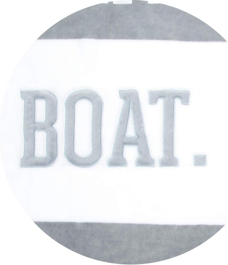 Eat Boat Sleep 30x40 Inch Striped Baby Blanket