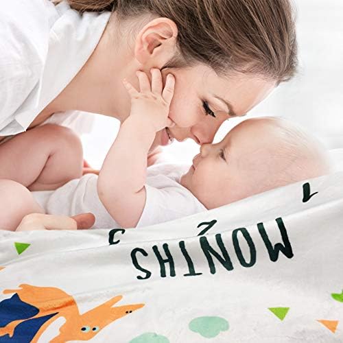 Tebaby Baby Milestone Blanket Dinosaur Neutral