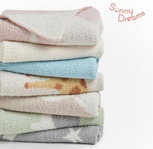 EVERGRACE Soft Plush Baby Blanket with Animal Print