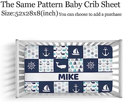 Personalized Baby Blanket with Name - Baseball Minky Blanket for Boys