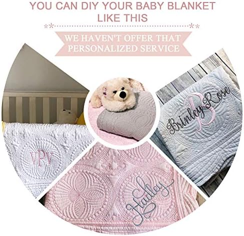 YIQIGO Baby Quilt 36x46inches Lightweight Embossed Cotton Blanket for All Seasons