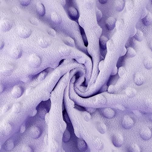 TANOFAR Minky Baby Blanket with Dotted Backing Purple Floral 30x40 Inch 1