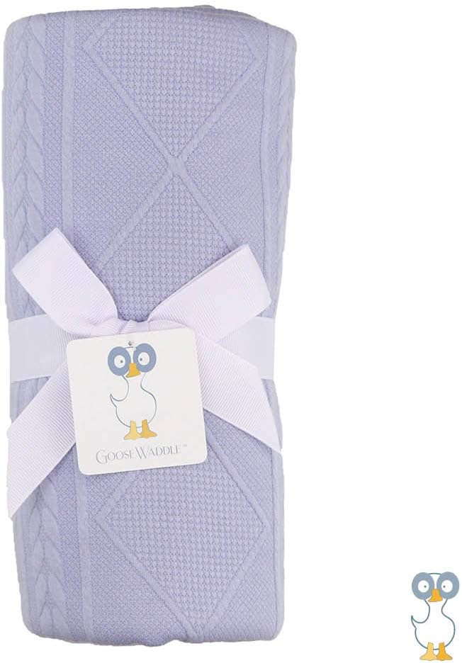 GooseWaddle Luxury Knit Baby Blanket 30x40 Lavender