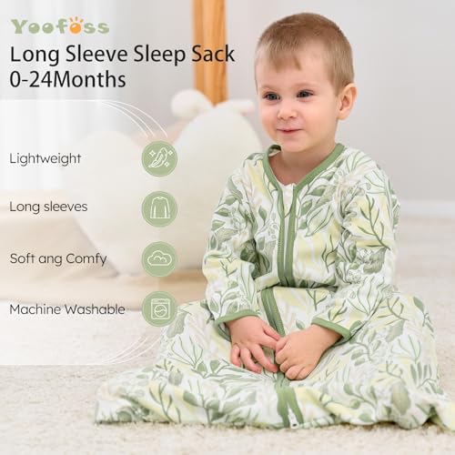 Yoofoss Baby Sleep Sack 0-6 Months 100 Cotton 2-Way Zipper 1