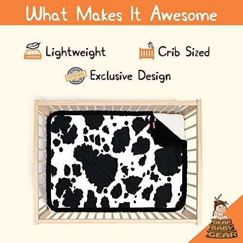 Dear Baby Gear Reversible Baby Blanket - Soft Cozy for Newborn Toddler
