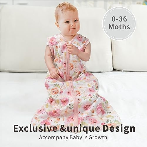 Little Tots 0-6 Months Cotton Sleep Sack - 2-Way Zipper Wearable Blanket